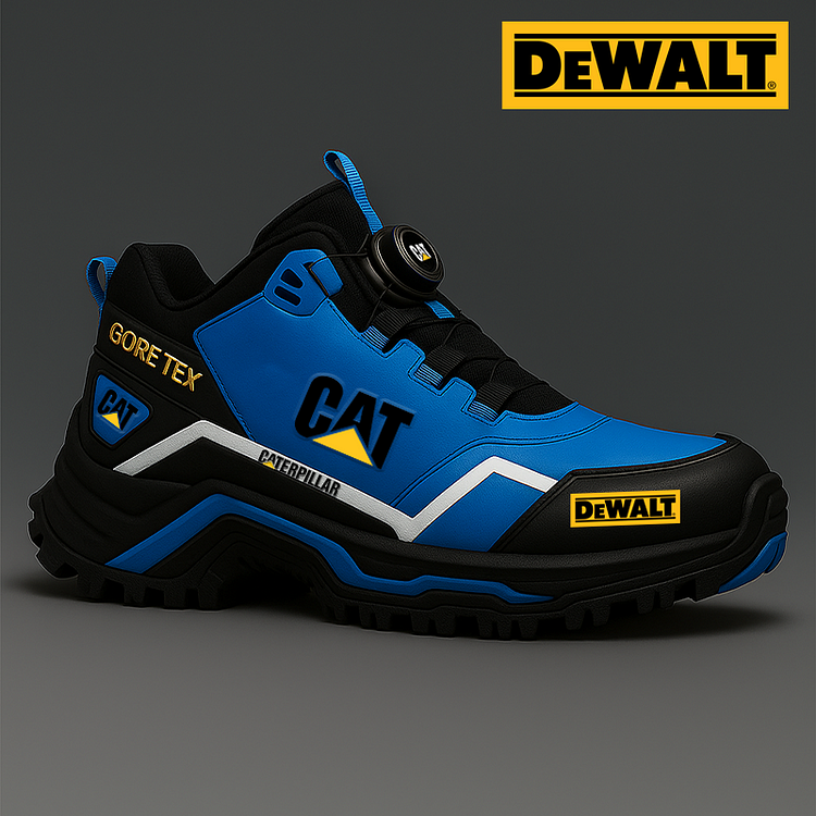 Wodoodporne, oddychające męskie buty robocze i turystyczne marek CAT® i DEWALT.