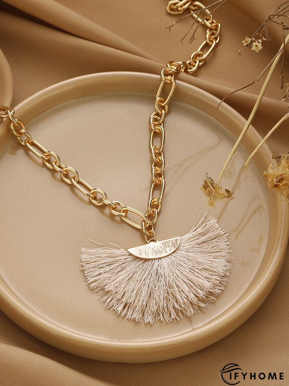 Boho Chain Tassel Pendant Necklace Beach Vacation Ethnic Jewelry | IFYHOME