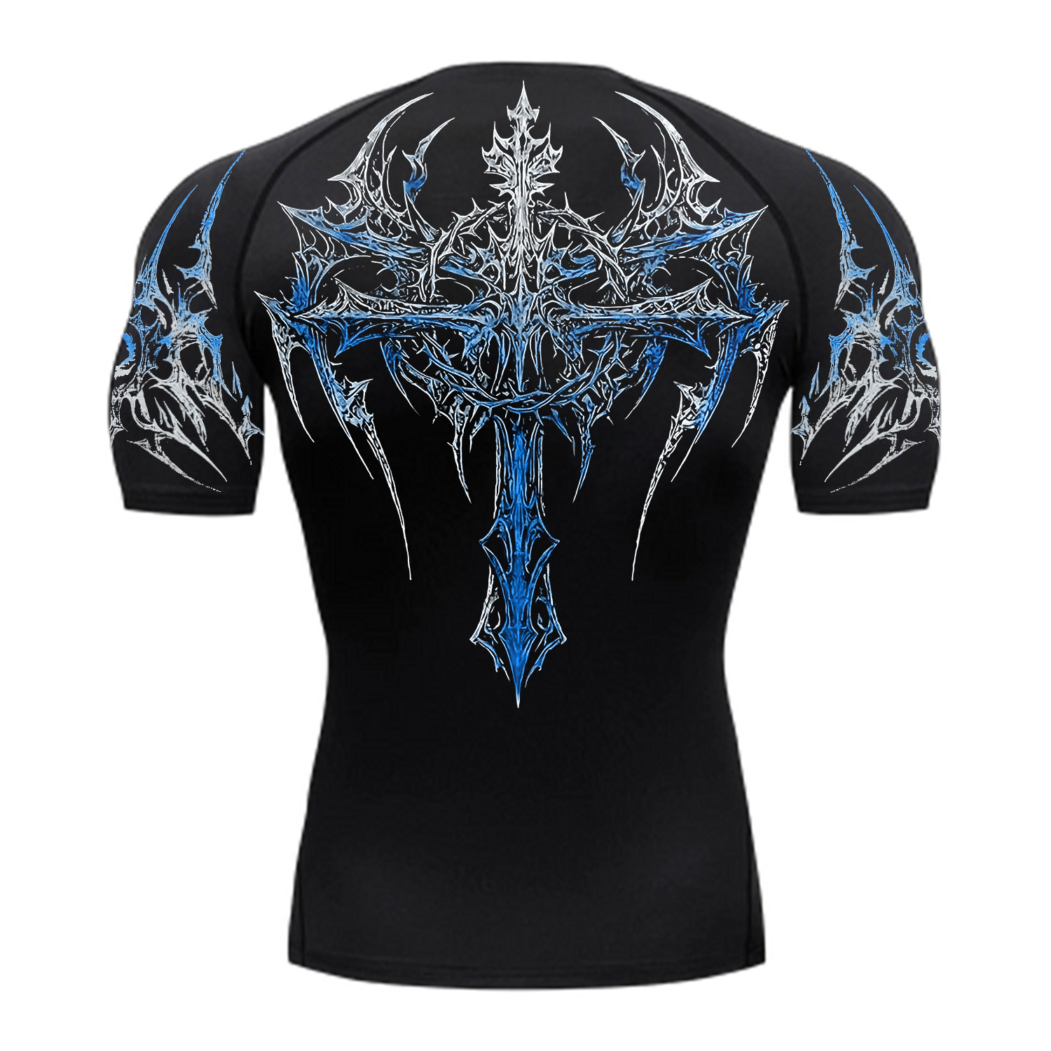 Frost Blue Thorn Cross Compression Shirt