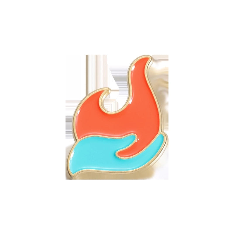 Cartoon Style Pin Book Letter Heart Shape Alloy Stoving Varnish Unisex Brooches