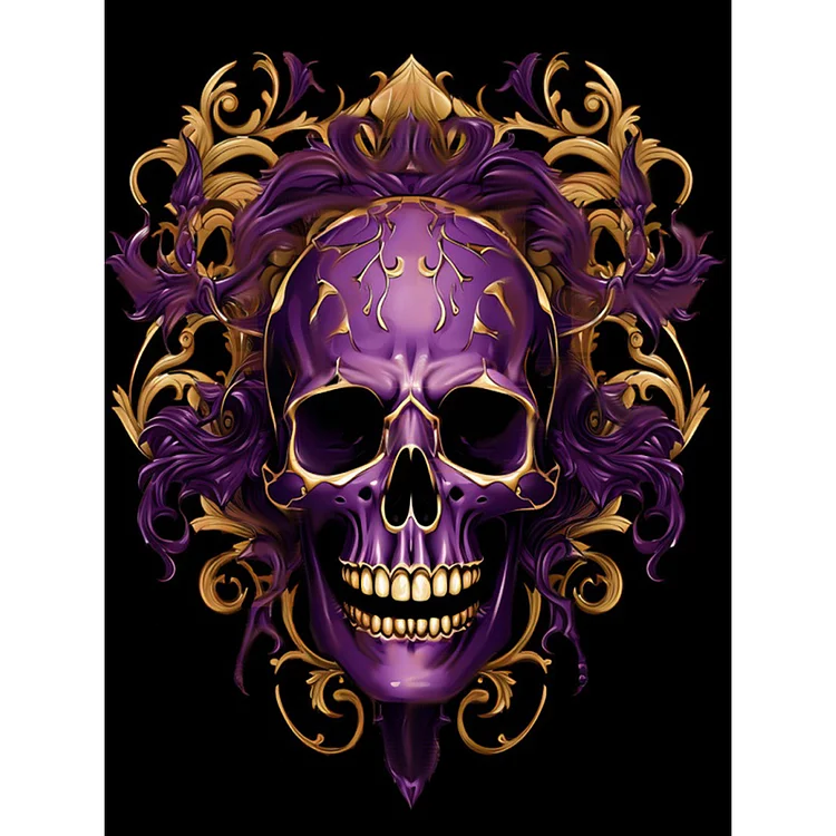 Skulls 30*40cm (Canvas) Full Round Drill Diamond Painting gbfke