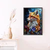 (40*60cm)Flower Fox - Full Round Drill Diamond Painting