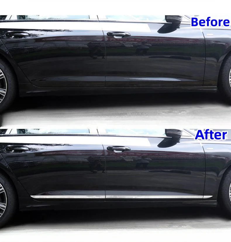Car modified body decorative strips, side skirt protection and anti-scratch strips