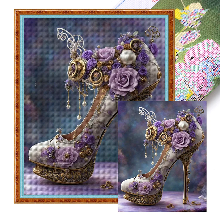 Gorgeous High Heels (50*60cm) 11CT Stamped Cross Stitch gbfke