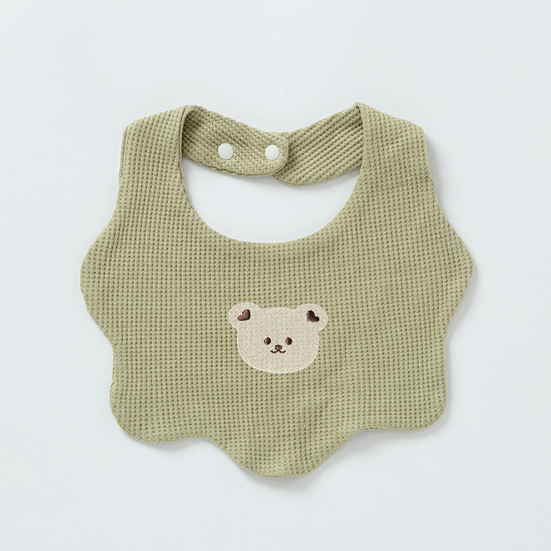 Baby Embroidered Bear Absorbent Bib