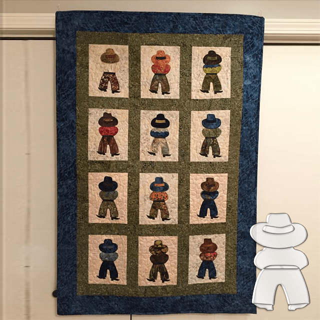 DIY Passionate Cowboys Quilt Template Set-With Instructions