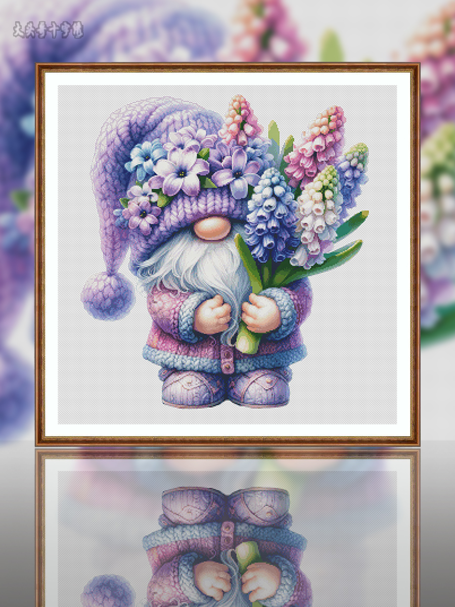 [ZZ4936-Hyacinth Dwarf]  Painting Fairy Cross Stitch