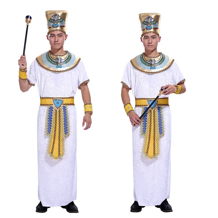 Mens Halloween Egyptian Pharaoh Costume-elleschic