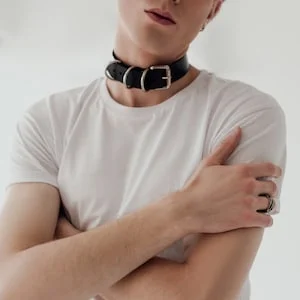 pornhint Pornhint Submissive collar Men leather necklace bondage collar Leather choker Fetish collar  Necklace for men