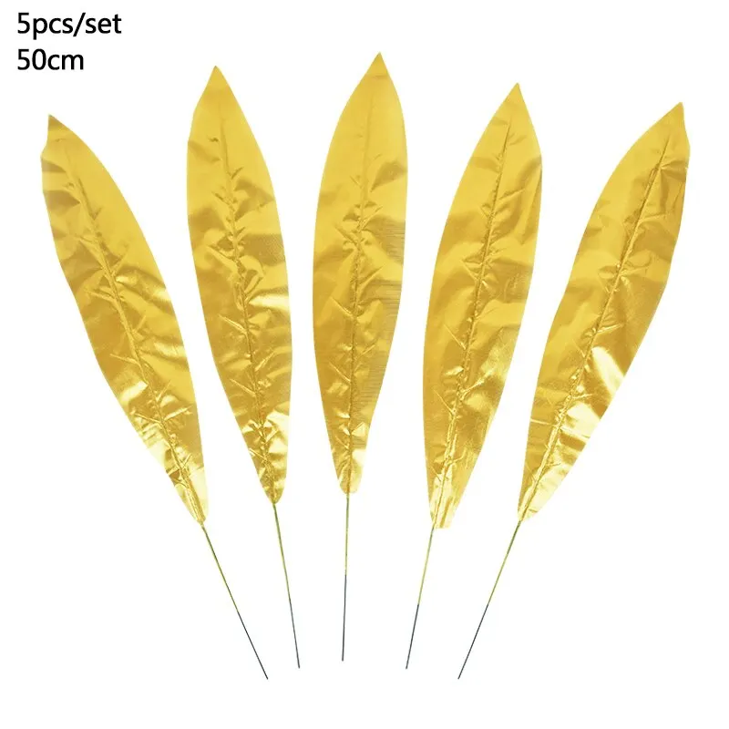 Summer Tropical Artificial Palm Leaves for Wedding Hawaiian Luau Jungle Birthday Party Home Decoration Fake Plant Turtle Leaf