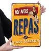 Repas - Panneaux en &eacute;tain m&eacute;tallique(20*30cm/30*40cm)