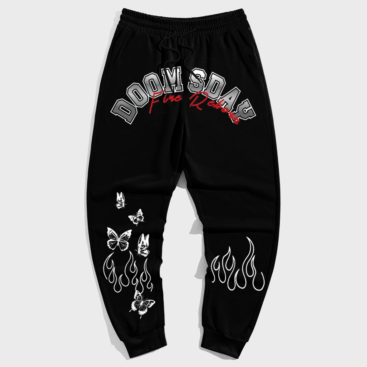 Plus Size Men's Street Style Casual Retro Trousers