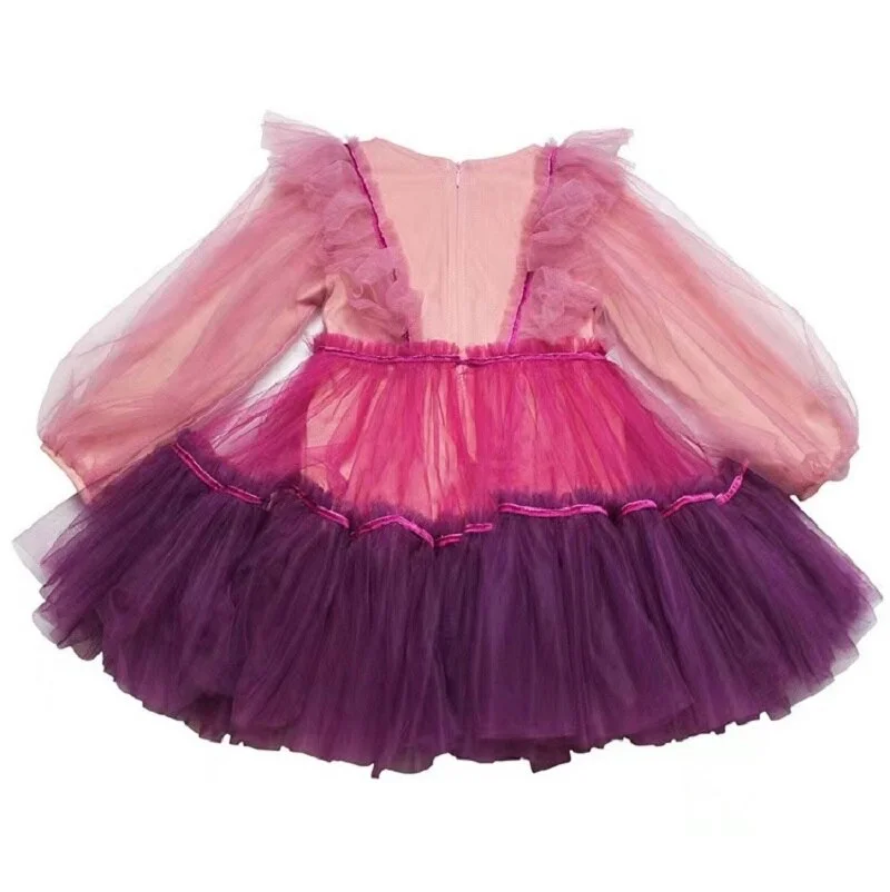 Baby Girl Princess Ruffle Tutu Dress Infant Toddler Summer Spring Autumn Tulle Vestido Party Pageant Birthday Baby Clothes 1-10Y