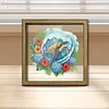Turtle DIY Special Shaped Drill Wooden Diamond Painting Tabletop Ornaments Kit with Photo Frame Desktop Diamond Art Kits Double-Sided Pattern for Adults/Beginners Home Decor