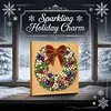 (25x25cm)DIY Pearl Painting Xmas Framed Handmade Pearl Material Art Kit Living Room Decor