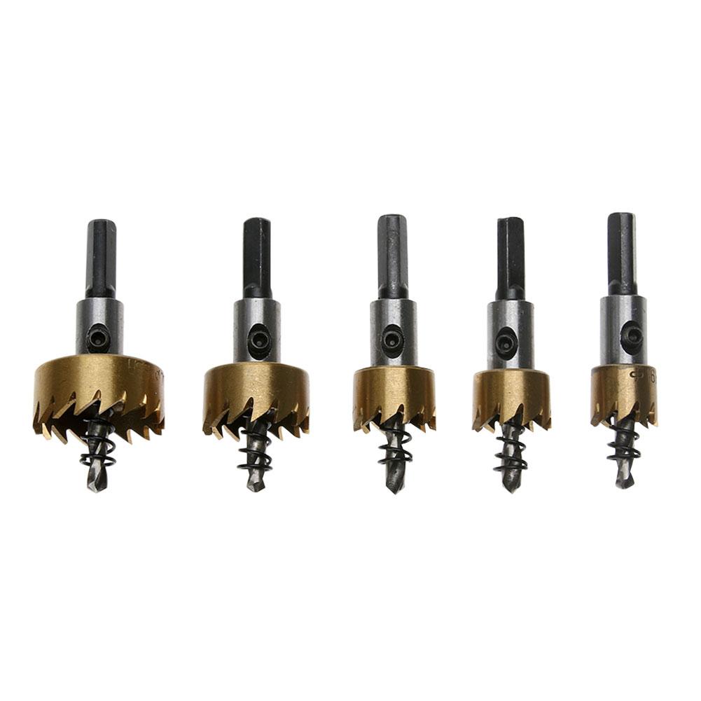 

5pcs 16-30mm Hole Saw Cutter Drill Bit Set HSS Sheet Metal Reamer Wrench, 501 Original