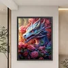 >SALE<Full Embroidery Eco-cotton Thread 11CT Print Flower Dragon Cross Stitch 50x60cm