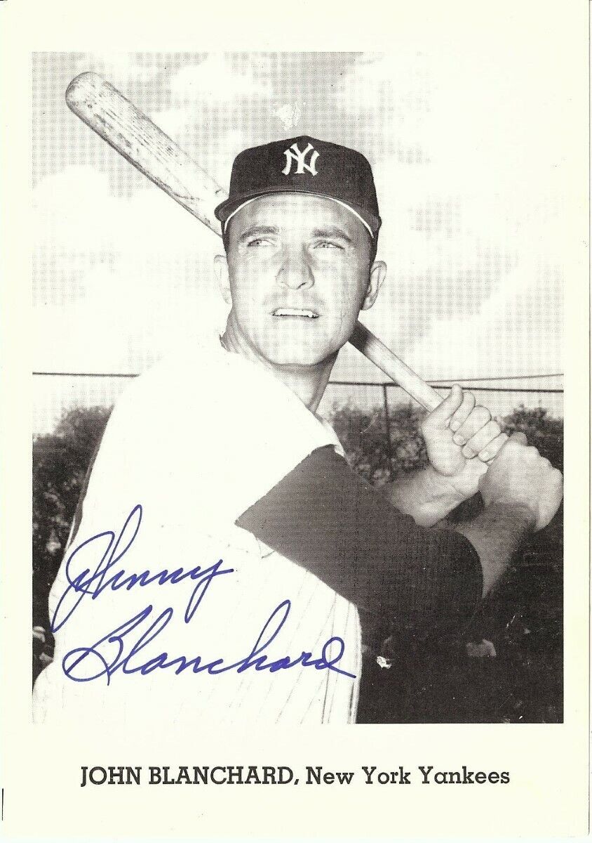 Johnny Blanchard Signed Autographed 5X7 Photo Poster painting Jay Publishing NY Yankees COA