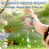 2pcs DIY Diamond Painting Parrot Wind Chimes Crystal Window Suncatcher Craft Set Birthday Gifts Home Garden Decor
