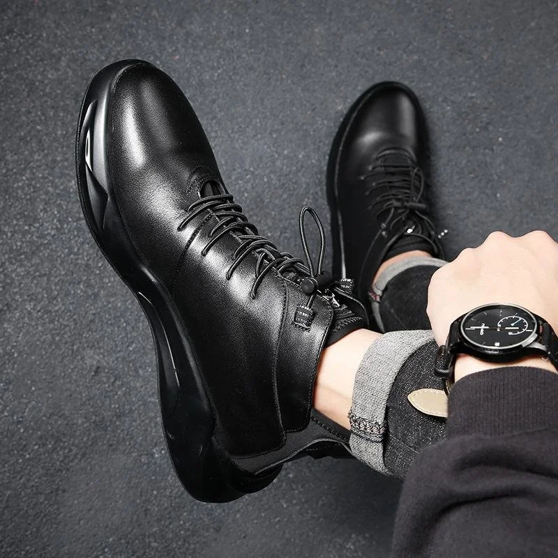 Italian handmade waterproof cowhide air cushion shoes