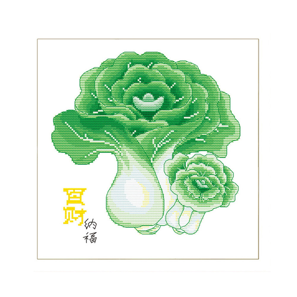 

Chinese Cabbage - 11CT Stamped Cross Stitch - 38*38CM, 501 Original