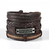 New European And American Retro Style Life Tree 8-Shaped Cross Zinc Alloy Hand-Woven 4-Piece Men'S Bracelet by Inlyline