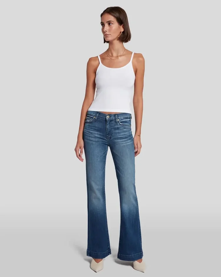 Stretchy Mid Rise Flare Jeans (Buy 2 Free Shipping)