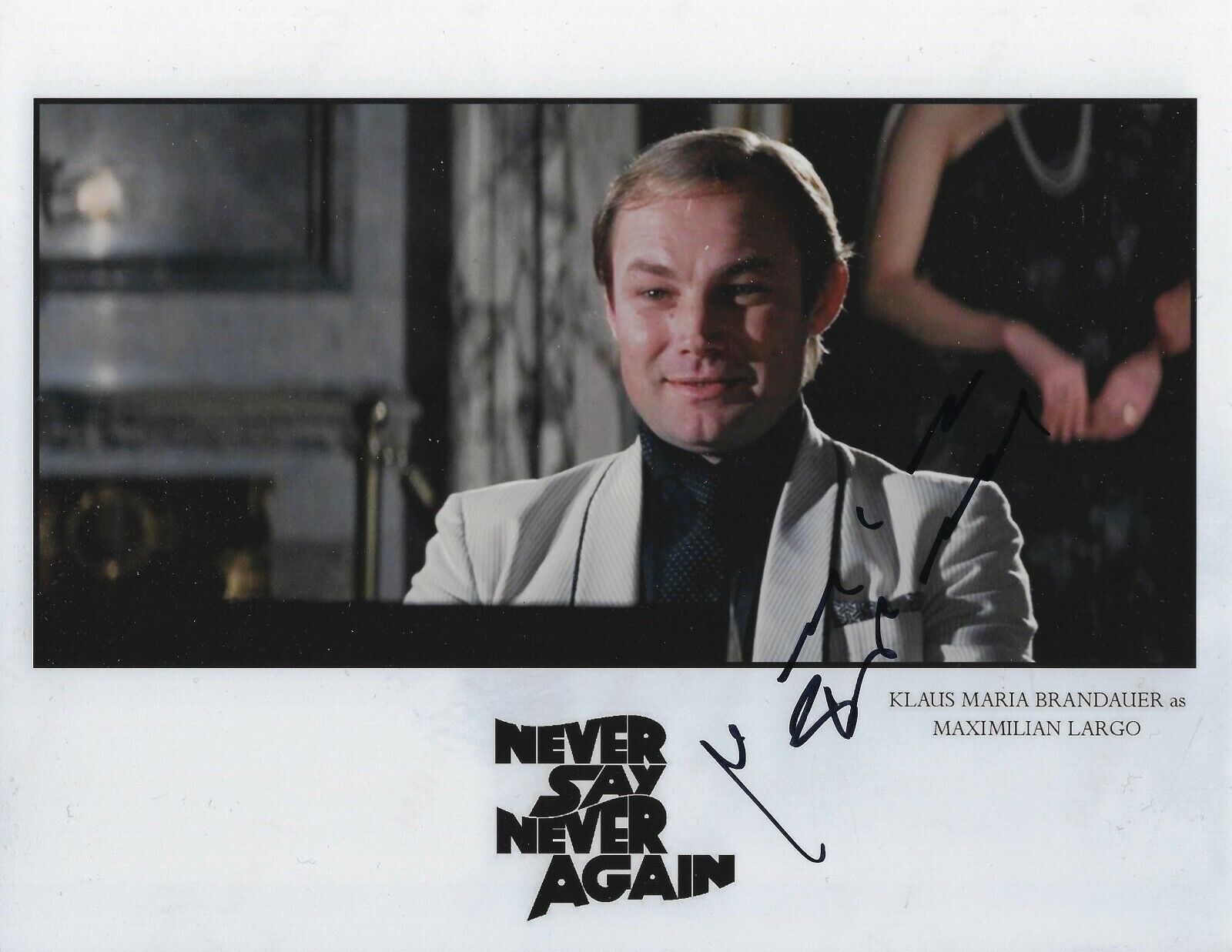 KLAUS MARIA BRANDAUER SIGNED 007 JAMES BOND 10x8 Photo Poster painting - UACC & AFTAL AUTOGRAPH