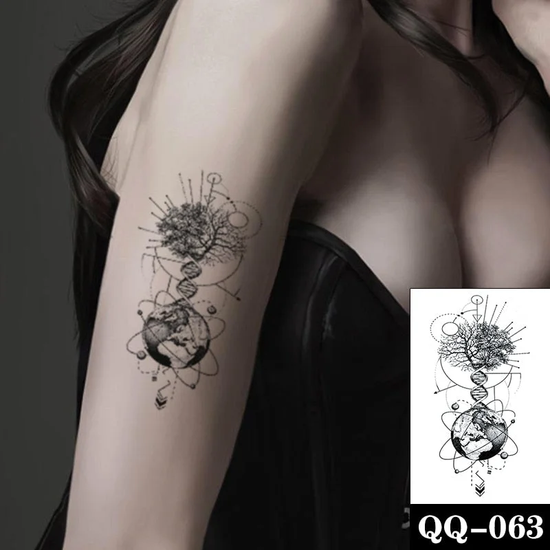 Tattoo Sticker Moon Sun Lunar Star Element Body Art Makeup Waterproof Temporary Women and Men Fake Tatoo