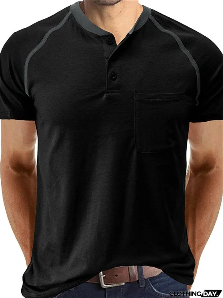 Fashionable Classic Daily Wear Men's Henley Shirts