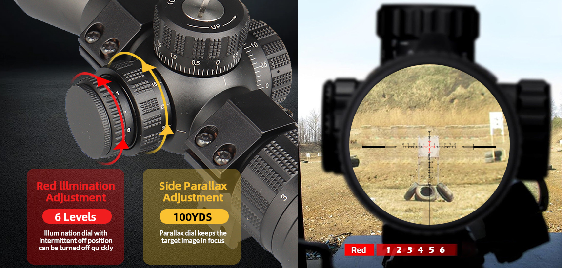 rifle scopes safari outdoor illuminated reticle, rifle scope quick release mounts
