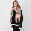 Colorful Plaid Autumn Winter Tassels Shawl Scarf