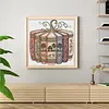 Books Pumpkin Landscape Full 14CT DIY Stamped Cross Stitch Kits 15.75x15.75inch Embroidery Needlepoint Starter Kits Cross Stitch Art and Crafts Kits for Beginners Adults Home Decor