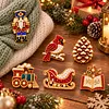 6PCS DIY Christmas Pearl Diamond Painting Brooch Kit for Adults, Wearable Pins
