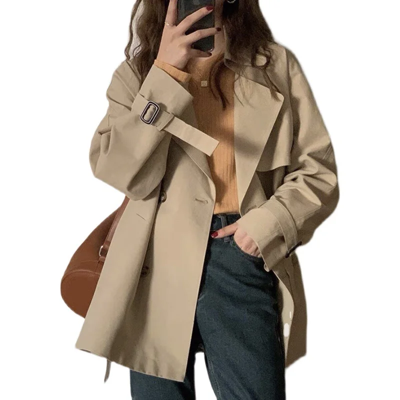 Uveng Uveng Wind Coat Women's Spring And Autumn Small 2025 New Thin Korean Version Of Loose Kiqi Popular Coat