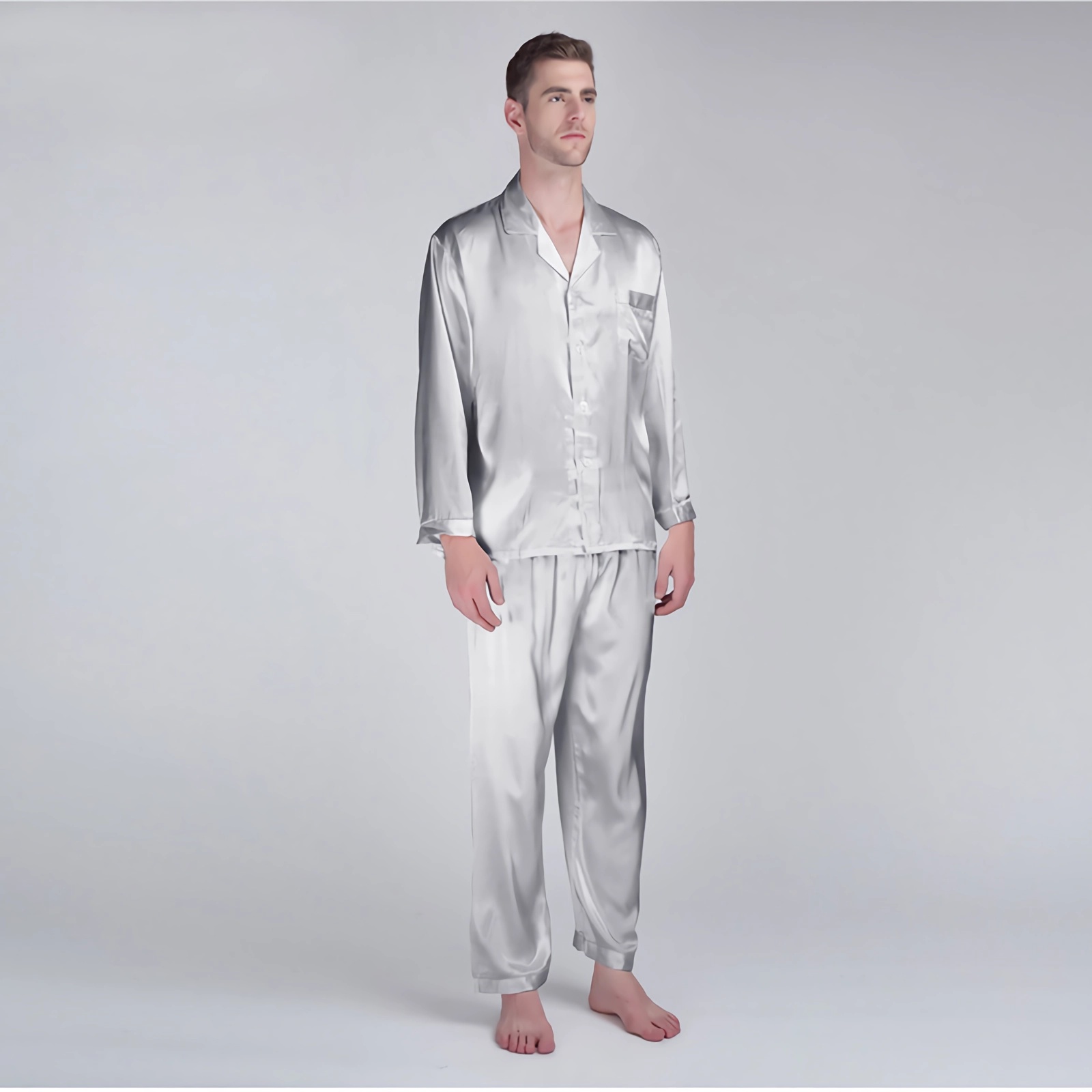 22 Momme Mulberry Silk Pajamas For Men REAL SILK LIFE