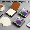 Purple Rose Pu DIY 5D Diamantmalerei-Notizbox (160 leere Notizbl&ouml;cke) f&uuml;r das B&uuml;ro