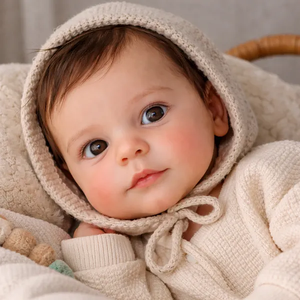 17" Heartbeat Reborn Baby Farrah — Soft Body & Hand-Rooted Hair