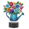 (US Local)Acrylic Double Sided Butterfly Vase Diamond Painting LED Night Light for Desktop