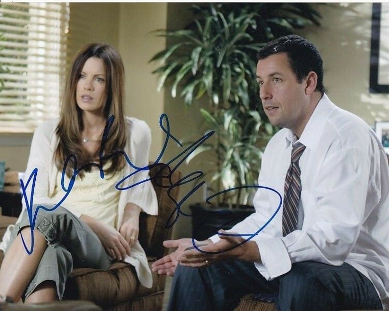 Kate beckinsale and adam sandler signed autographed click 8x10 Photo Poster painting