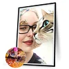 Diamond Painting-DIY Full Round Drill Cat(45*30 cm)