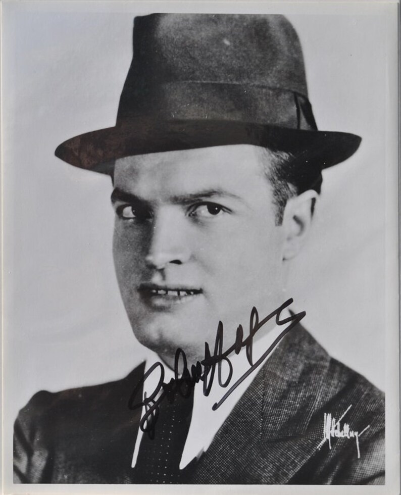 BOB HOPE SIGNED Photo Poster painting Road To Hong Kong...Bali..Singapore...Zanzibar...Morocco...Utopia...Rio..wcoa