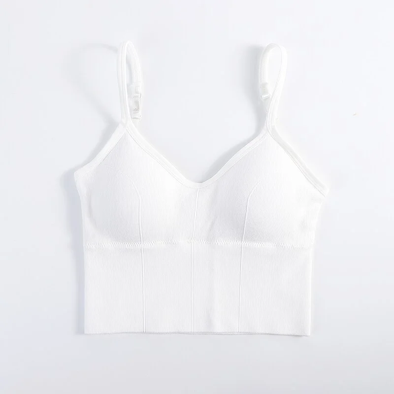 Billionm Bra Push Up Sexy Padded Sport Bralette Top Women Wire Free Stripped Breast Wrap Breathable Girls Students Wholesale