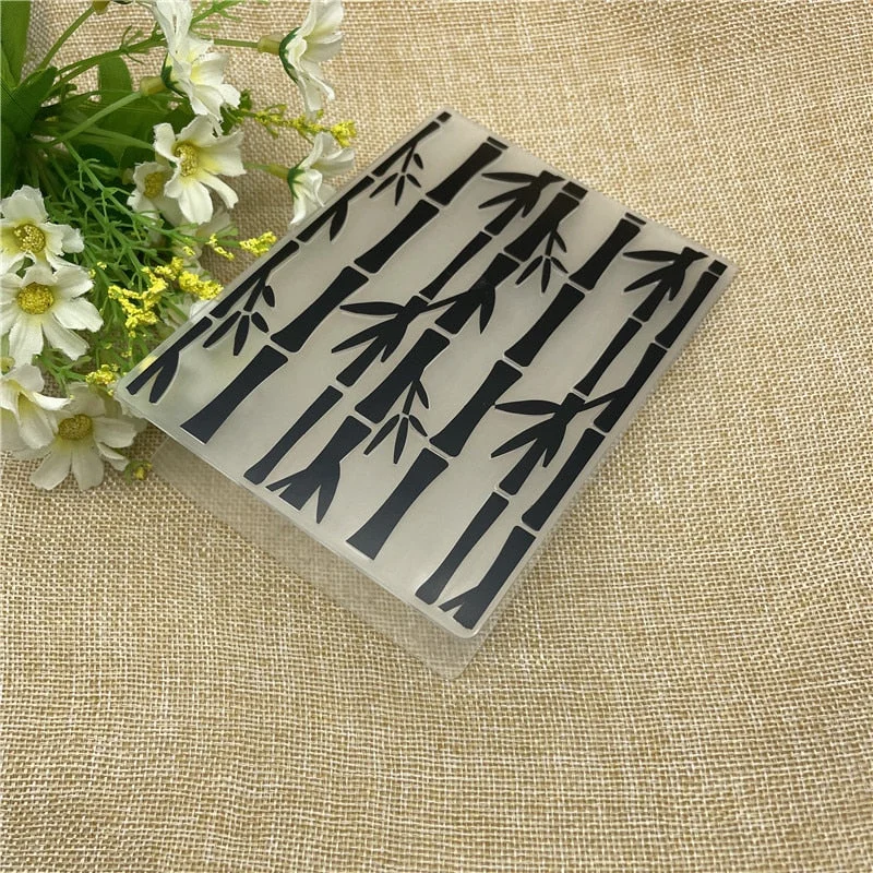 Bamboo message print DIY Plastic Embossing Folders for DIY Scrapbooking Paper Craft/Card Making Decoration Supplies