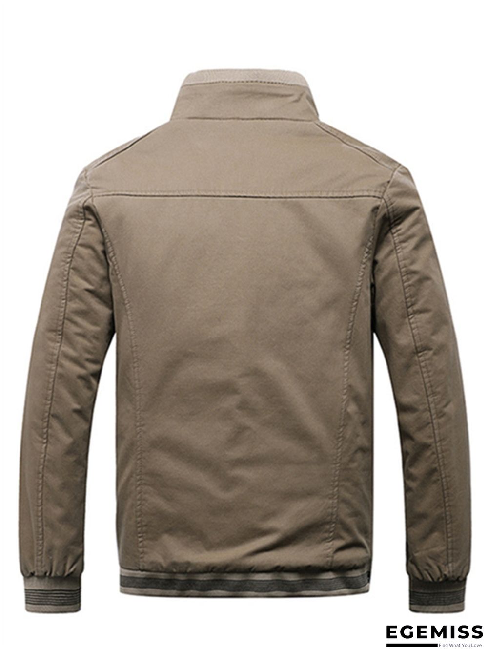 Casual Solid Color Stand Collar Men's Jacket | EGEMISS