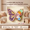 Pre-Framed 3D Rhinestones Butterfly With Artificial Flower Diamond Painting DIY Craft Kit 