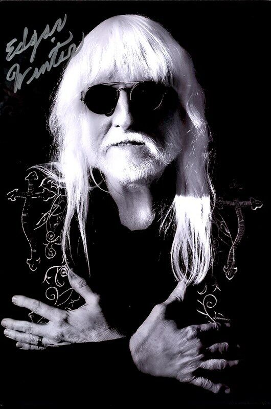 Edgar Winter Edgar Winter's White Trash signed 10x15 Photo Poster painting |CERT Autograph 26-f