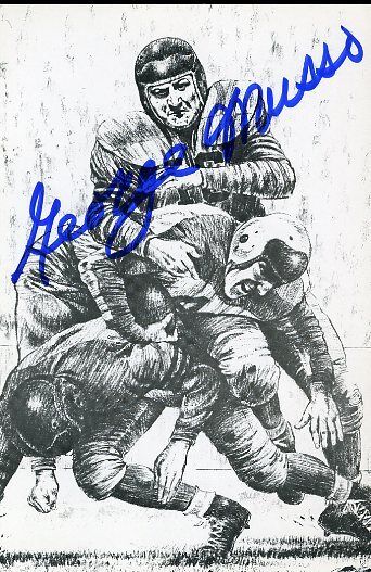 George Musso Signed Jsa Cert Sticker Postcard Authentic Autograph