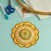 (US Only)Crochet Mandala Coaster Handmade DIY Material Package with Crochet Hook(3)