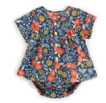 Baby Girls Clothes Set 2021 New Flower T-shirt+PP Shorts Summer Newborn Baby Girls Clothes Infant Baby Girls Clothing Suit